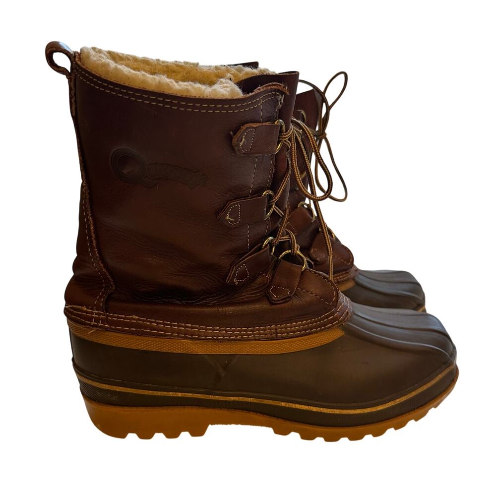 Quoddy Men's 10 inch Duck Boots Brown Waterproof Size 10 Vintage